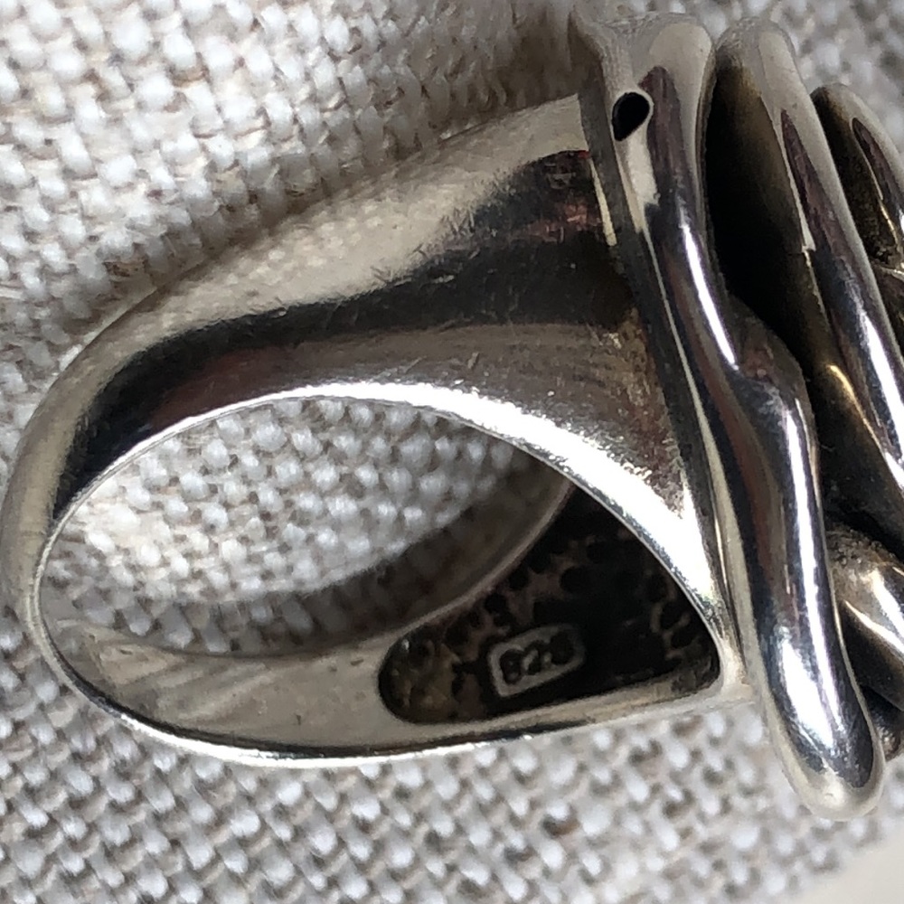 Sterling Flower Ring - image 3